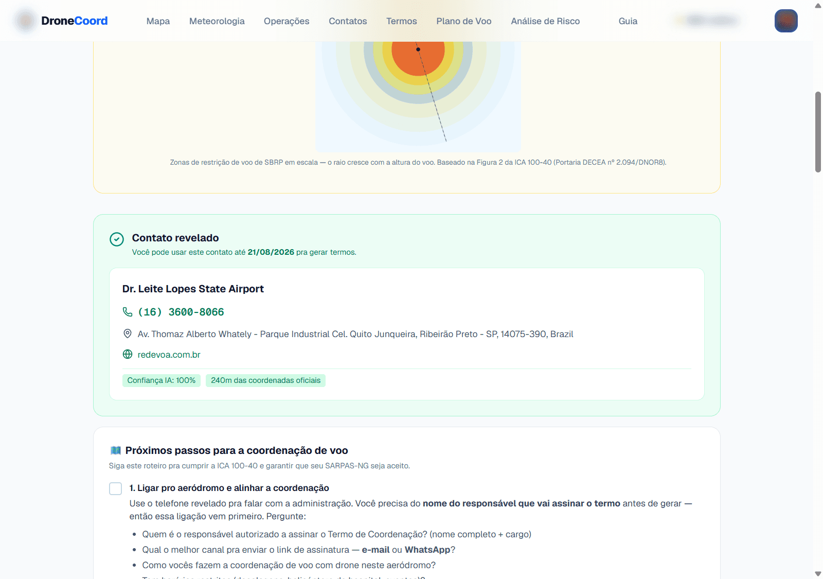 Bloco do Contato Mágico com IA mostrando o nome do local e o telefone descoberto.